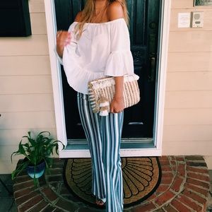 Striped pants worn once!